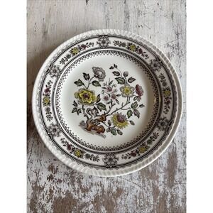 Vintage Dorset Brown Multicolor Dinner Plate Smooth by WOOD & SONS England 10"